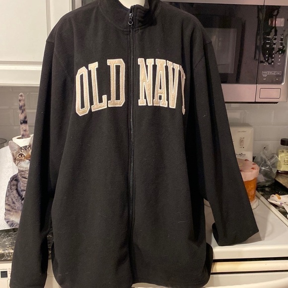 Old Navy Other - T men’s Old Navy solid black zippers long sleeve fleece wear jacket size XXXL